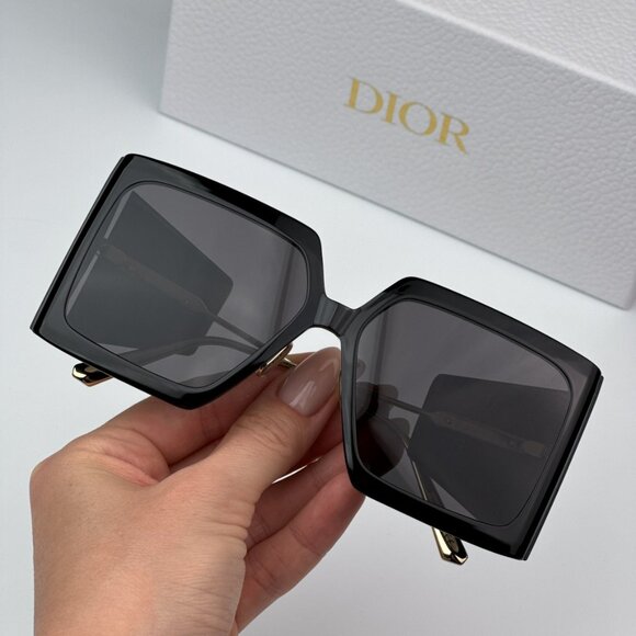 Dior Accessories - Dior DIORSOLAR S1U 10A0 BRAND NEW Sunglasses Black Smoke Square Oversized Women